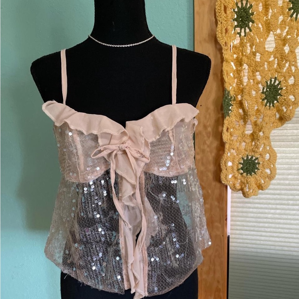 Sequin Embellished Tank Top